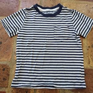 🔴5/$10 Carter's Navy and White Striped Pocket Tee
